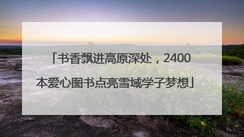 书香飘进高原深处，2400本爱心图书点亮雪域学子梦想