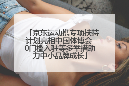京东运动携专项扶持计划亮相中国体博会 0门槛入驻等多举措助力中小品牌成长