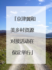京津冀和美乡村资源对接活动在保定举行