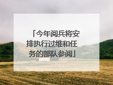 今年阅兵将安排执行过维和任务的部队参阅