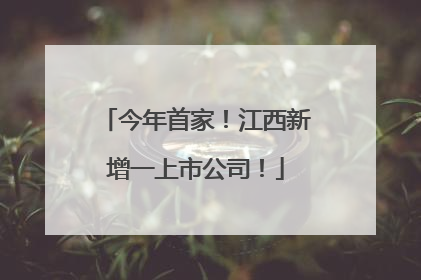 今年首家！江西新增一上市公司！