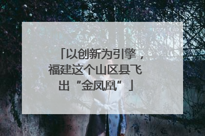 以创新为引擎，福建这个山区县飞出“金凤凰”