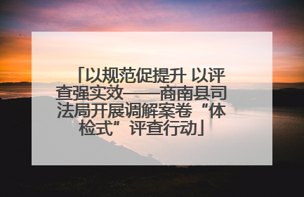 以规范促提升 以评查强实效——商南县司法局开展调解案卷“体检式”评查行动
