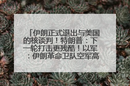伊朗正式退出与美国的核谈判！特朗普：下一轮打击更残酷！以军：伊朗革命卫队空军高层指挥系统已被击垮