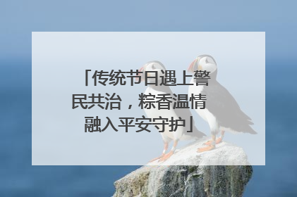 传统节日遇上警民共治，粽香温情融入平安守护