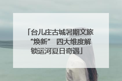 台儿庄古城暑期文旅“焕新” 四大维度解锁运河夏日奇遇