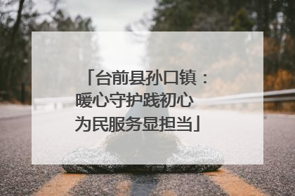 台前县孙口镇：暖心守护践初心 为民服务显担当
