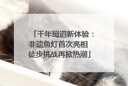 千年蜀道新体验：非遗鱼灯首次亮相 徒步挑战再掀热潮