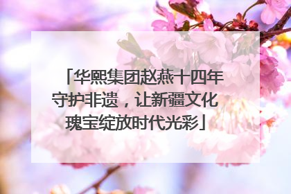 华熙集团赵燕十四年守护非遗，让新疆文化瑰宝绽放时代光彩