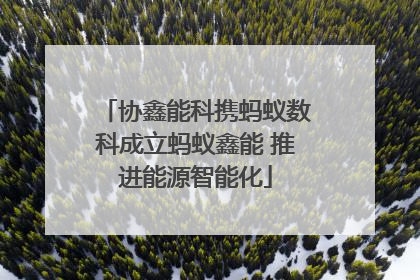 协鑫能科携蚂蚁数科成立蚂蚁鑫能 推进能源智能化