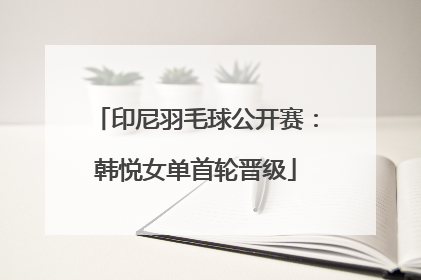 印尼羽毛球公开赛：韩悦女单首轮晋级