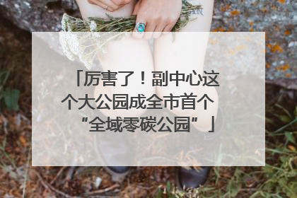 厉害了！副中心这个大公园成全市首个“全域零碳公园”