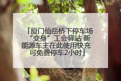 厦门仙岳桥下停车场“变身”工会驿站 新能源车主在此使用快充 可免费停车2小时