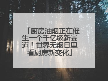 厨房油烟正在催生一个千亿级新赛道！世界无烟日里看厨房新变化