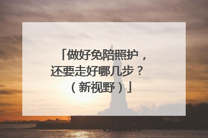 做好免陪照护，还要走好哪几步？（新视野）