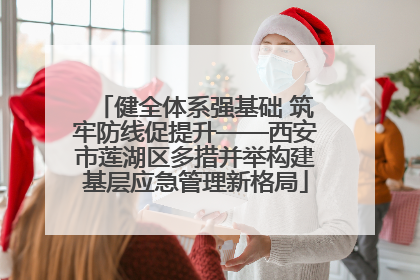 健全体系强基础 筑牢防线促提升——西安市莲湖区多措并举构建基层应急管理新格局