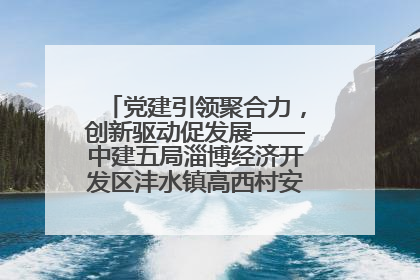 党建引领聚合力，创新驱动促发展——中建五局淄博经济开发区沣水镇高西村安置项目建设纪实