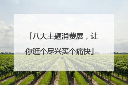 八大主题消费展，让你逛个尽兴买个痛快