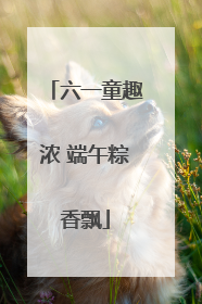 六一童趣浓 端午粽香飘
