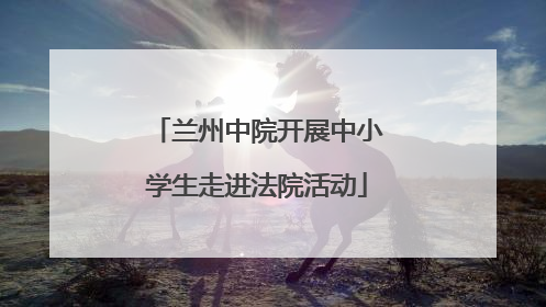 兰州中院开展中小学生走进法院活动