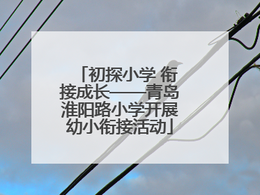初探小学 衔接成长——青岛淮阳路小学开展幼小衔接活动