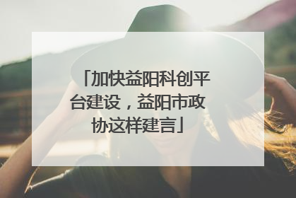 加快益阳科创平台建设，益阳市政协这样建言