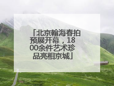 北京翰海春拍预展开幕，1800余件艺术珍品亮相京城