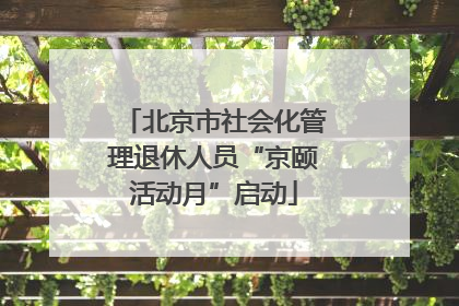 北京市社会化管理退休人员“京颐活动月”启动