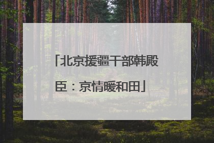 北京援疆干部韩殿臣：京情暖和田