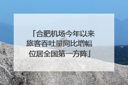 合肥机场今年以来旅客吞吐量同比增幅位居全国第一方阵