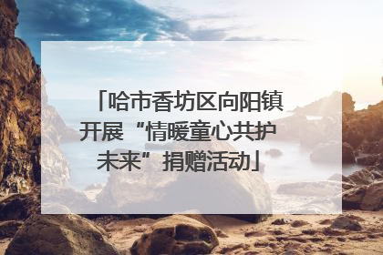 哈市香坊区向阳镇开展“情暖童心共护未来”捐赠活动