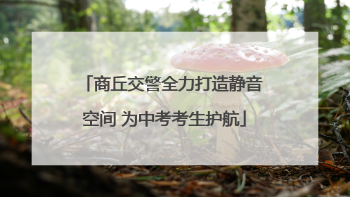 商丘交警全力打造静音空间 为中考考生护航