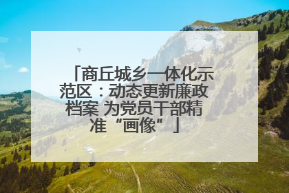 商丘城乡一体化示范区：动态更新廉政档案 为党员干部精准“画像”