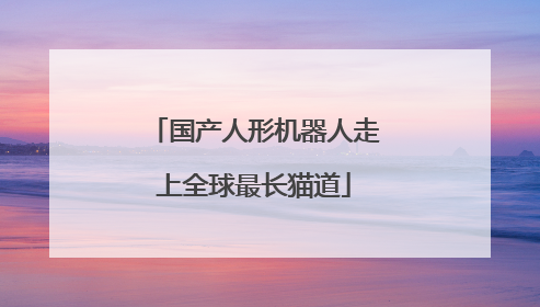 国产人形机器人走上全球最长猫道