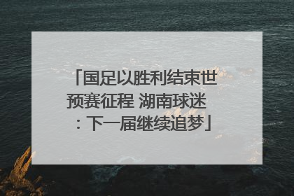 国足以胜利结束世预赛征程 湖南球迷：下一届继续追梦