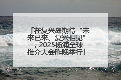 在复兴岛期待“未来已来、复兴相见”，2025杨浦全球推介大会昨晚举行