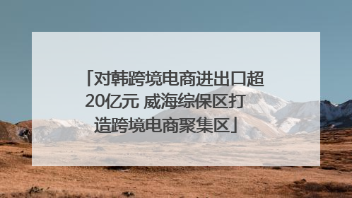 对韩跨境电商进出口超20亿元 威海综保区打造跨境电商聚集区