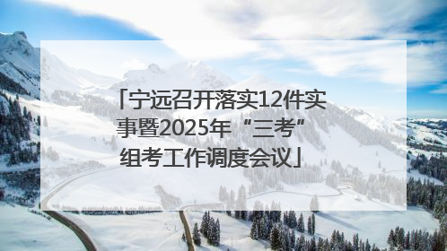 宁远召开落实12件实事暨2025年“三考”组考工作调度会议
