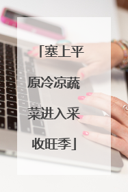塞上平原冷凉蔬菜进入采收旺季