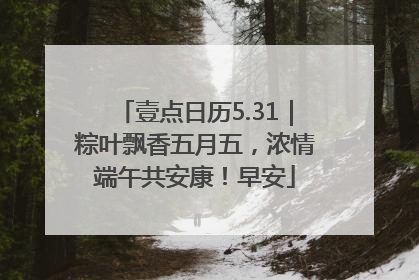 壹点日历5.31｜粽叶飘香五月五，浓情端午共安康！早安