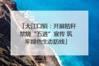 大江口镇：开展秸秆禁烧“五进”宣传 筑牢绿色生态防线