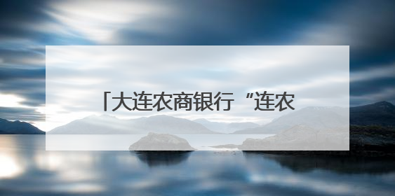 大连农商银行“连农e贷”利农更连心