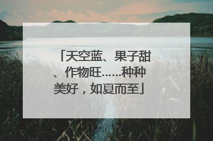 天空蓝、果子甜、作物旺……种种美好，如夏而至