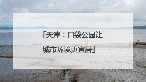 天津：口袋公园让城市环境更宜居