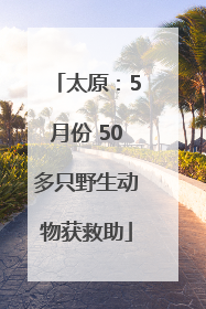 太原：5月份 50多只野生动物获救助