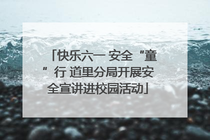 快乐六一 安全“童”行 道里分局开展安全宣讲进校园活动