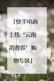 快手电商上线“云南消费券”购物专区