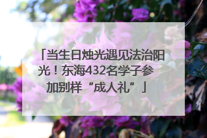 当生日烛光遇见法治阳光！东海432名学子参加别样“成人礼”