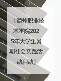 德州职业技术学院2025年大学生暑期社会实践活动启动
