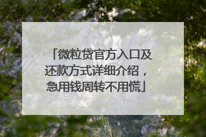 微粒贷官方入口及还款方式详细介绍，急用钱周转不用慌